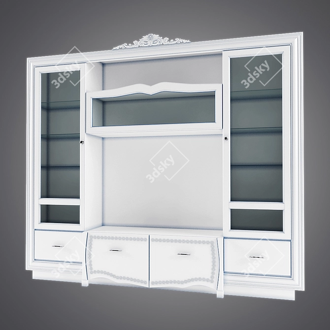 Modern TV Wardrobe Cabinet 3D model image 1