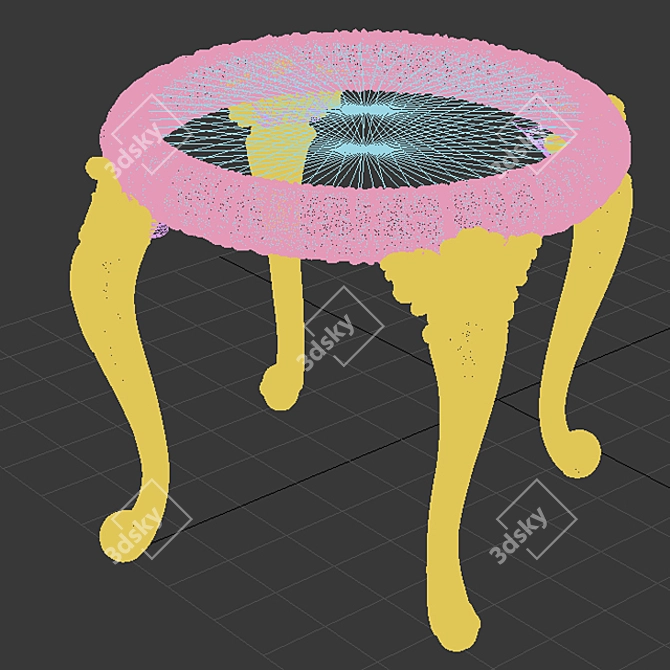 Title: Faberge Collection Side Table 3D model image 2