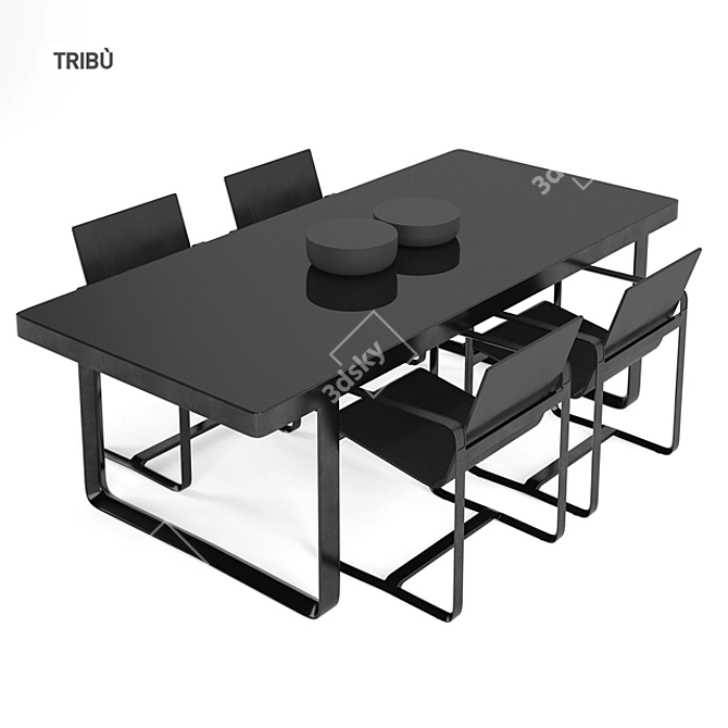 Tribu Neutra Outdoor Chair: Elegant and Functional 3D model image 2