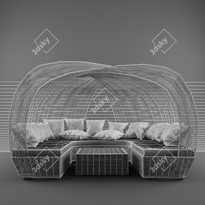 Stylish Luna Daybed: Elegant and Spacious 3D model image 3