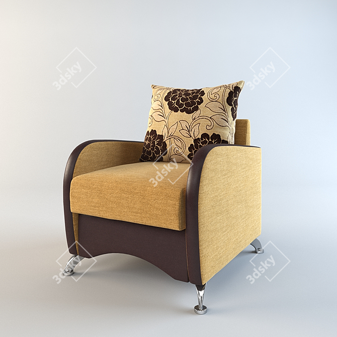 Elegant "La Gioconda" Armchair 3D model image 1