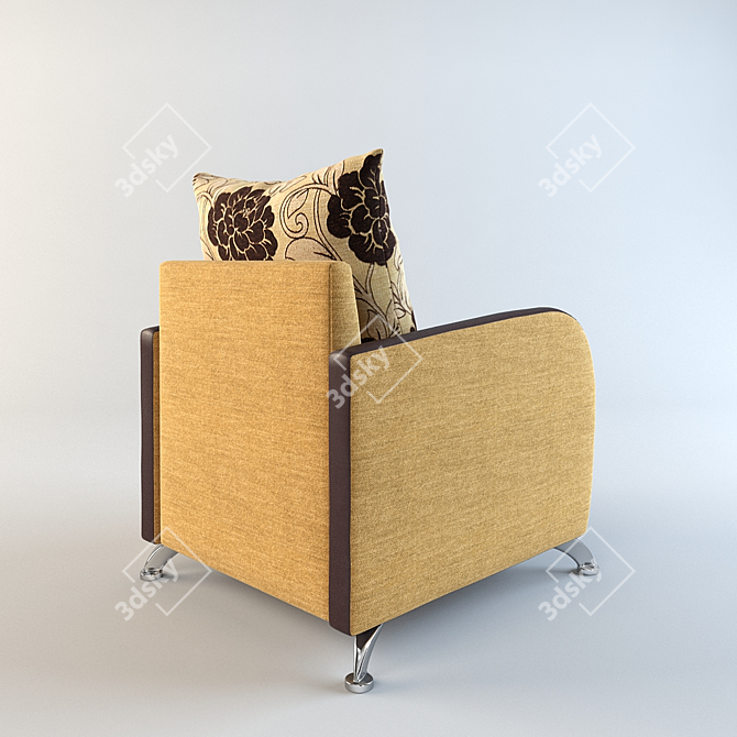 Elegant "La Gioconda" Armchair 3D model image 3