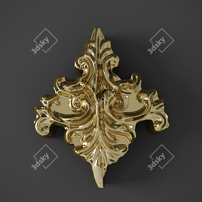 Elegant Stucco Decor 3D model image 1