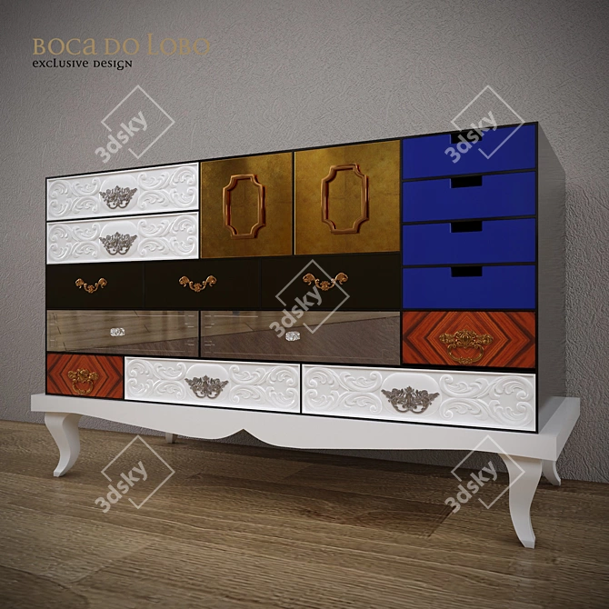 Italian Luxury: Boka Do Lobo Chest 3D model image 1