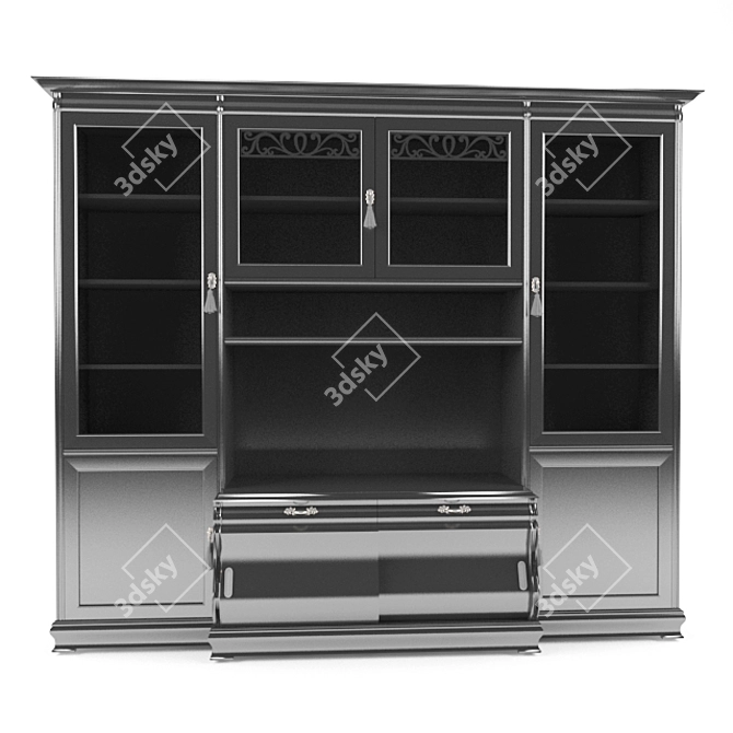 Modern TV Wall Unit 3D model image 1