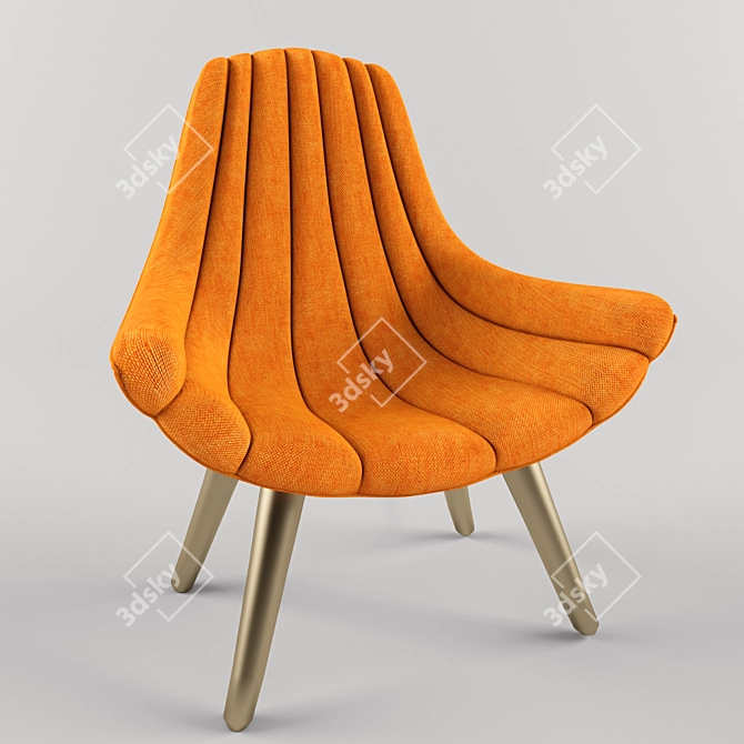 Chic Brigitte Lounge Chair 3D model image 1