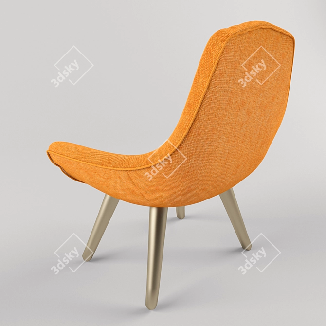 Chic Brigitte Lounge Chair 3D model image 2