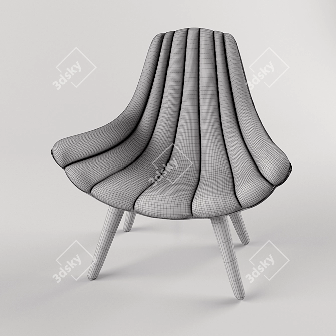 Chic Brigitte Lounge Chair 3D model image 3