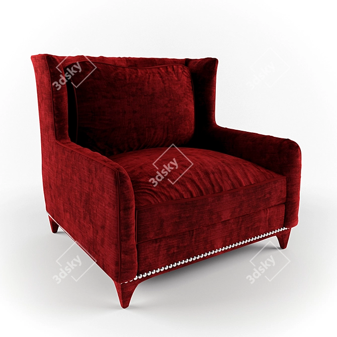 Elegant Saint Babila Armchair 3D model image 2