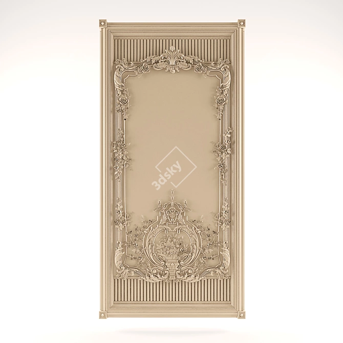 Classic Style Wall Panels 3D model image 1