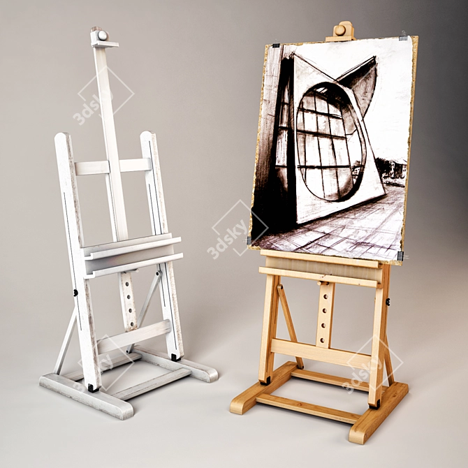 Art Academy Easel 3D model image 1