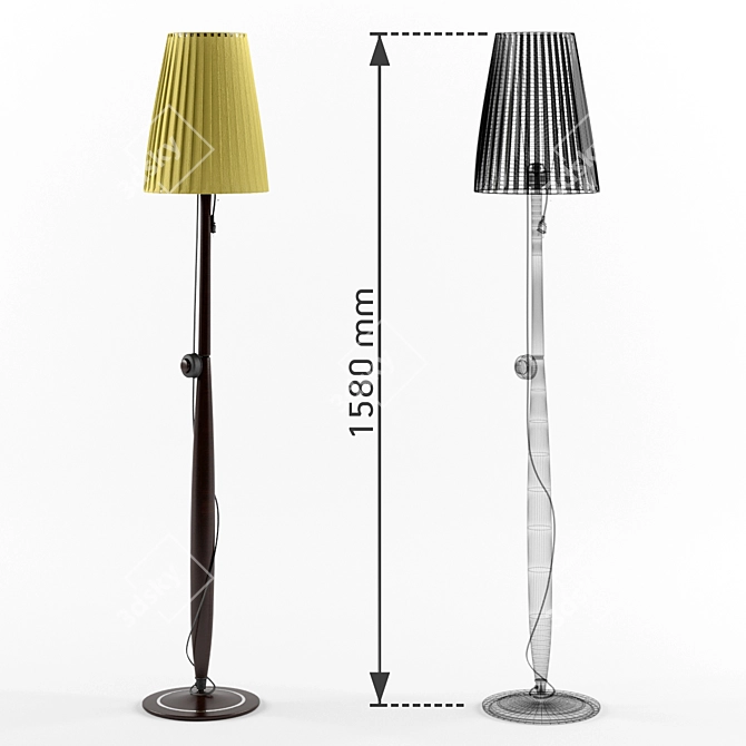 Modern Minimalist Floor Lamp 3D model image 1