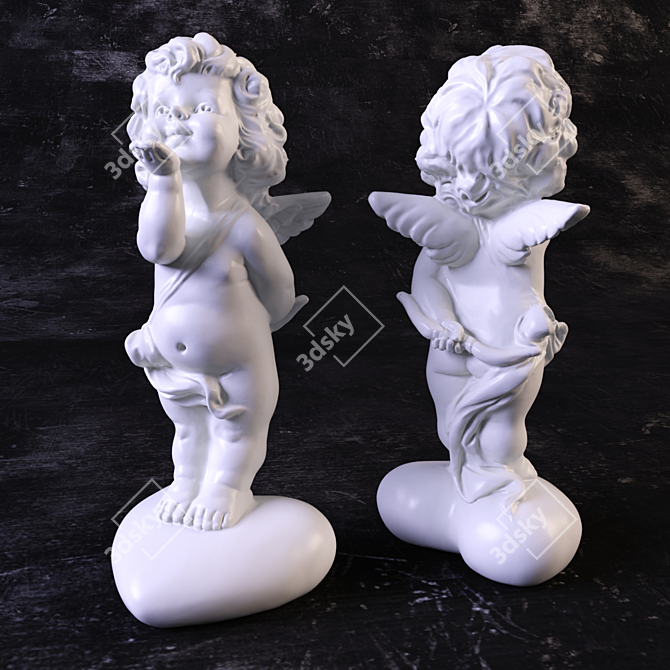 Celestial Love Cupid Figurine 3D model image 1