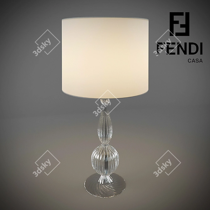 Elegant Jacqueline Table Lamp 3D model image 1