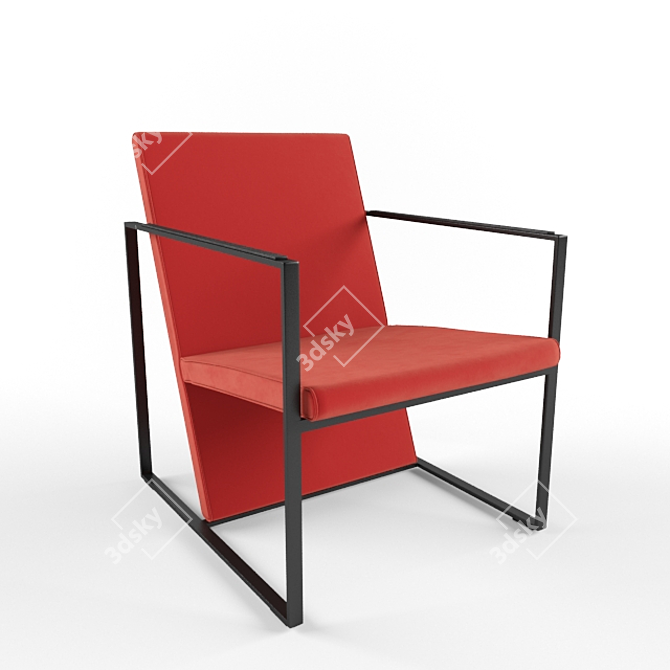 Elegant Spine Armchair by Arco 3D model image 1