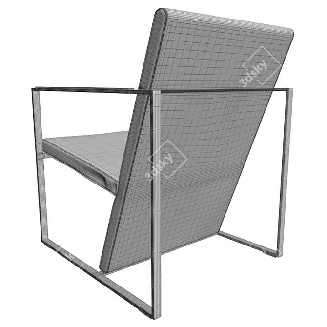 Elegant Spine Armchair by Arco 3D model image 3