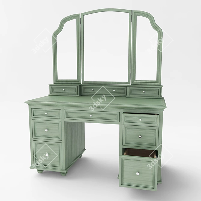 Elegant Vanity Table 3D model image 1