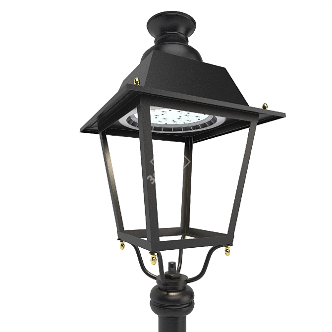 Elegant LED Lamppost: Salvi Villa Ochocentista 3D model image 2