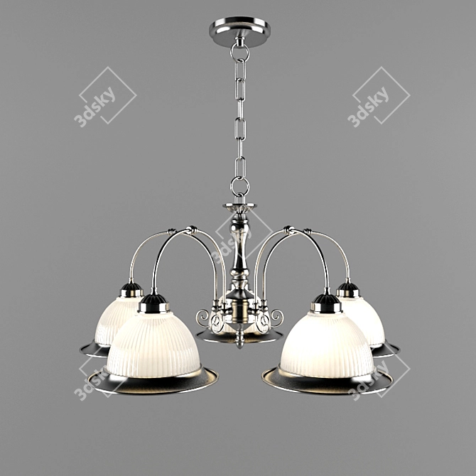 American Diner Chandelier: Vintage Elegance 3D model image 2