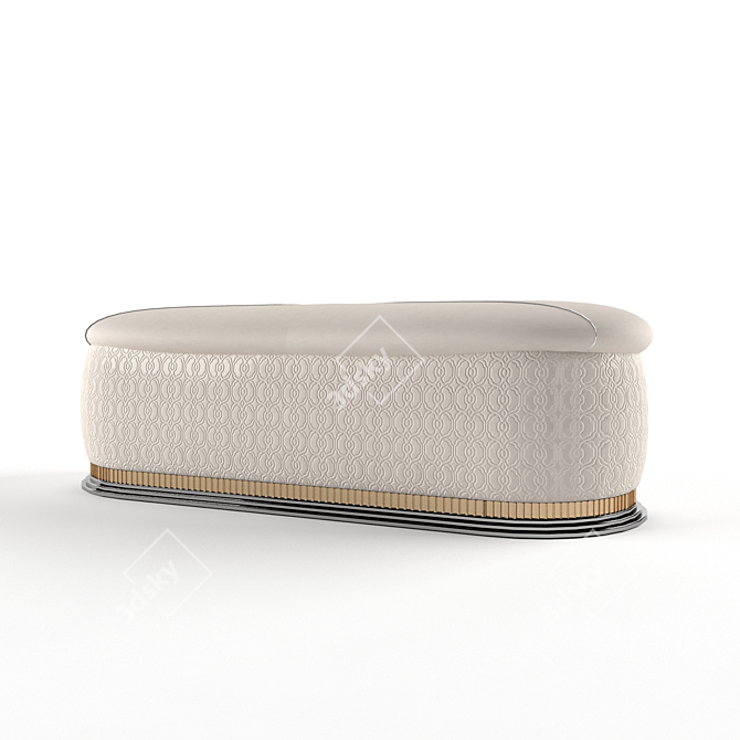 Luxury Bruno Zampa Walt Pouf 3D model image 2