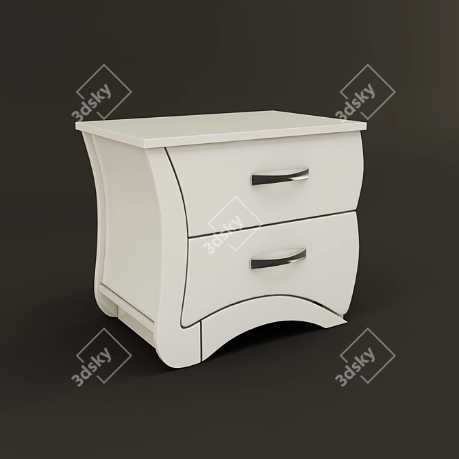 Elegant Domini Evita Nightstand 3D model image 1