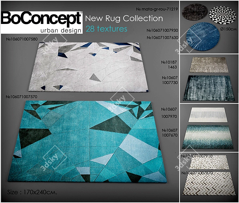 BoConcept New Rug Collection 3D model image 1