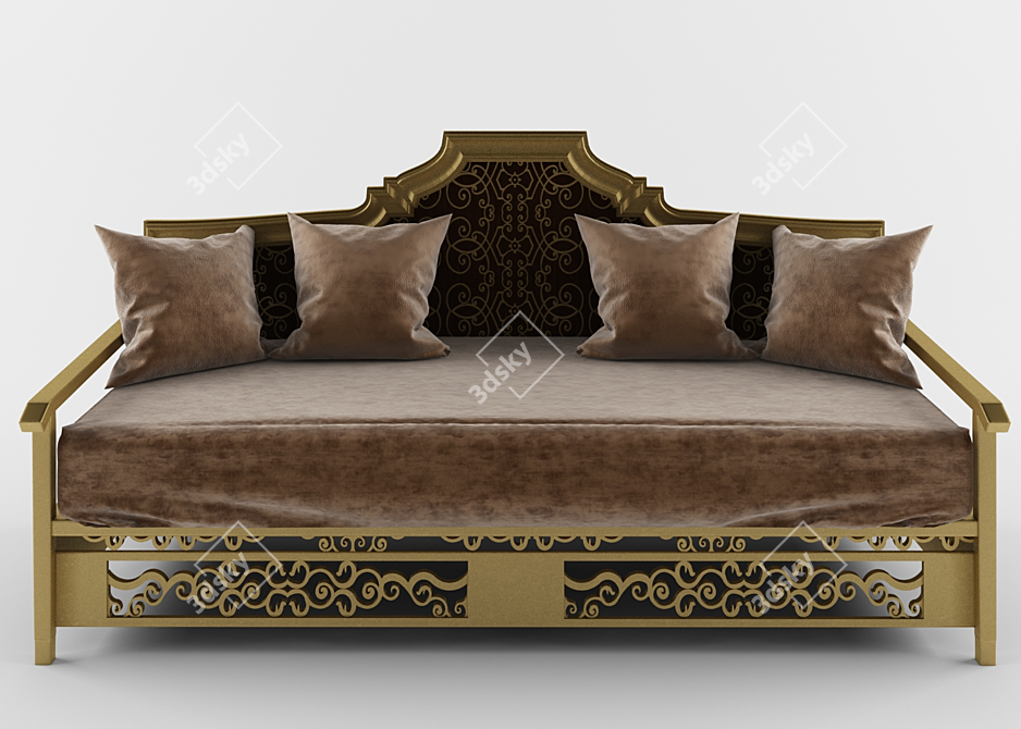 Modern CNC Sofa 3D model image 3