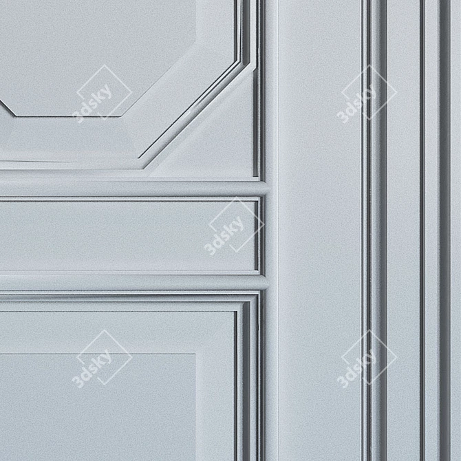 Elegant Classic Door 3D model image 3