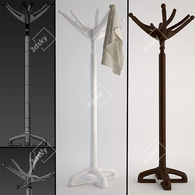 Versatile Space-Saving Hangers 3D model image 1