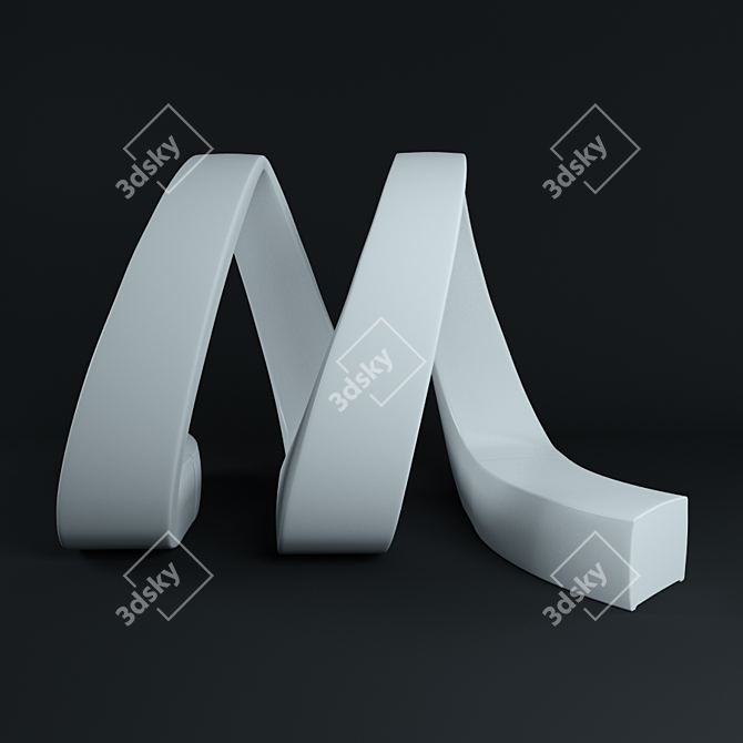 Vondom AND: Versatile Outdoor Bench & Light 3D model image 3