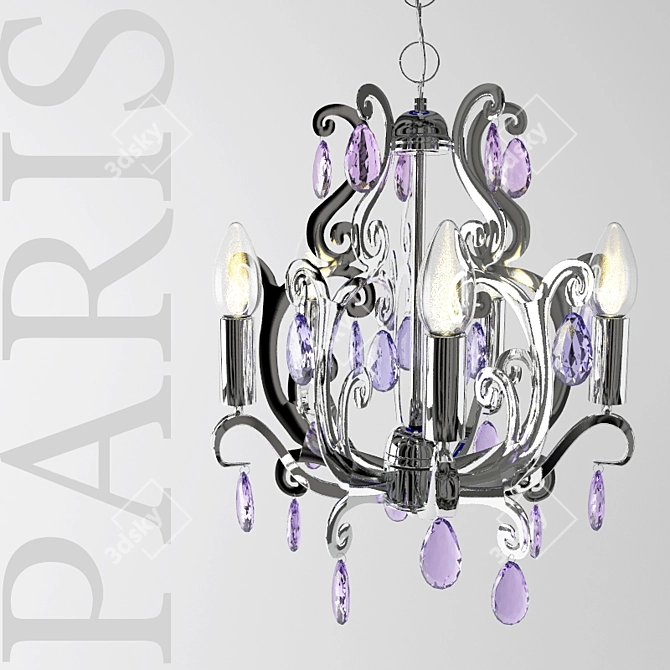 Globo Paris Chandelier: Elegant and Whimsical Lighting 3D model image 1