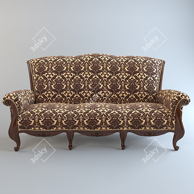 Elegant Comfort: Classic Sofa 3D model image 1