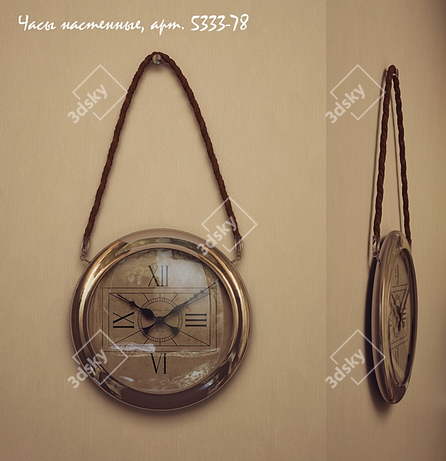 Elegance in Time: Wall Clock Art 5333-78 3D model image 1