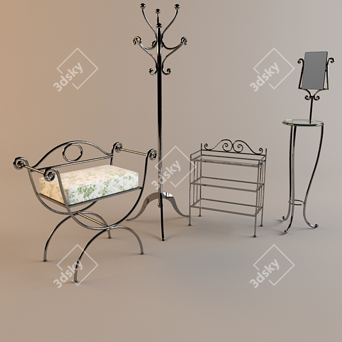 Elegant Bath Furniture 3D model image 1