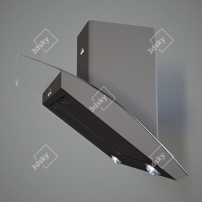 ELIKOR Aquamarine 60 Black Extractor 3D model image 2