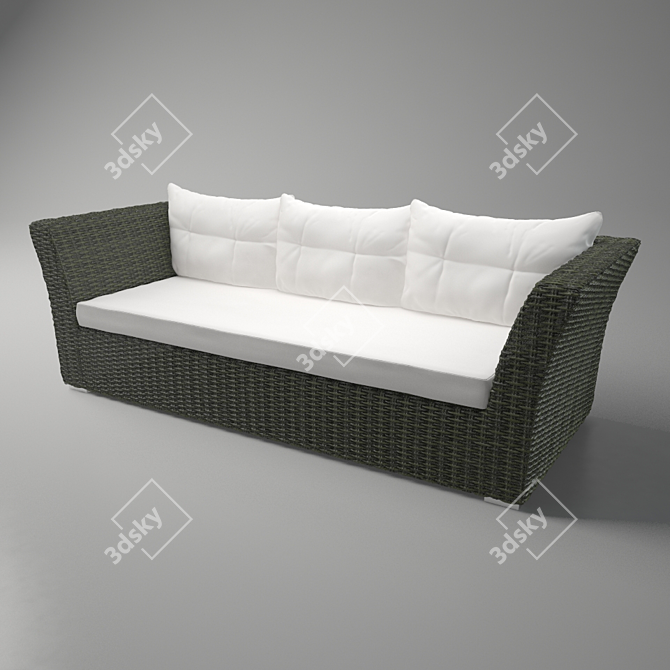 Bolzano Rattan Sofa 3D model image 1