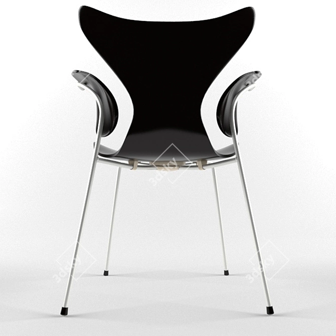 Luxe Lily 3208 Armchair: Elegant, Comfortable, and Compact 3D model image 2