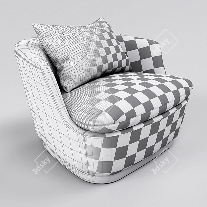 Elegant Orla Armchair: Luxurious Comfort 3D model image 3
