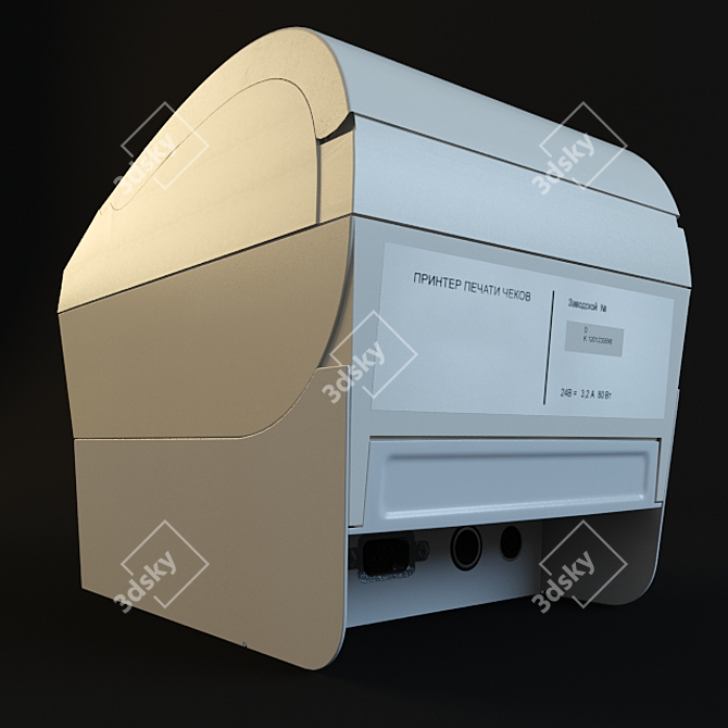  High-Quality Model for Printer Fiscal Checks 3D model image 3