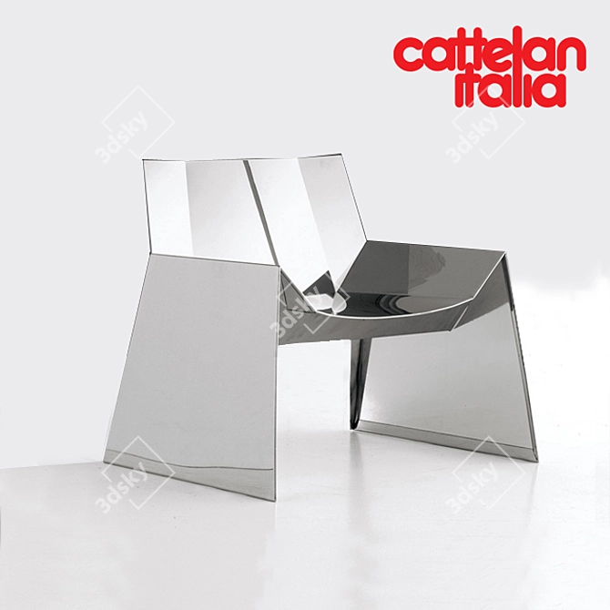 Sleek Alaska Chair by Cattelan 3D model image 1