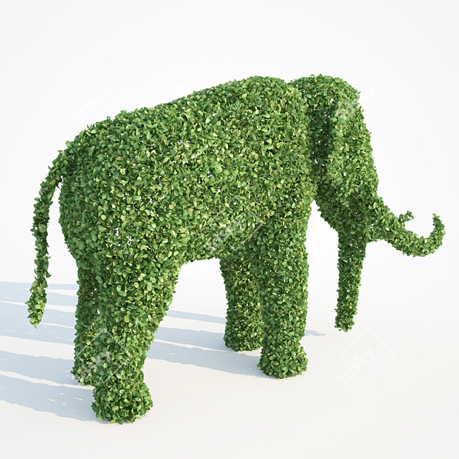 Majestic Mammoth Topiary 3D model image 2