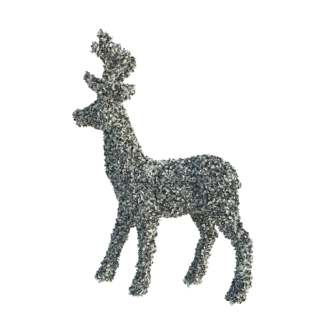 Elegant Deer Topiary 3D model image 3