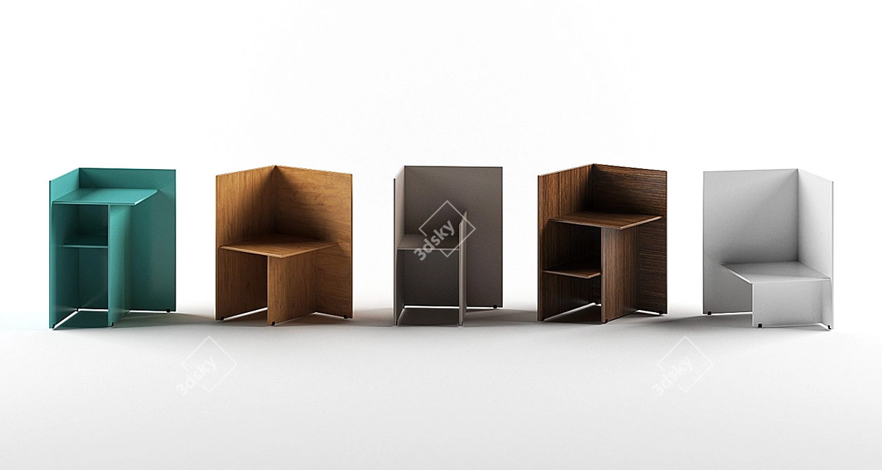 Judd Bedside Table - Stylish and Compact Storage 3D model image 3