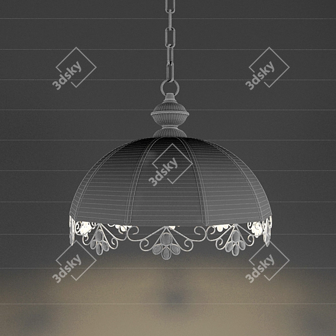 Arte Lamp A7862SP-1AB: Antique Bronze Suspension Light 3D model image 2