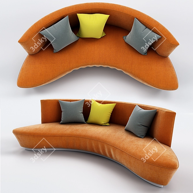 Elegant 3D Sofa Design 3D model image 1