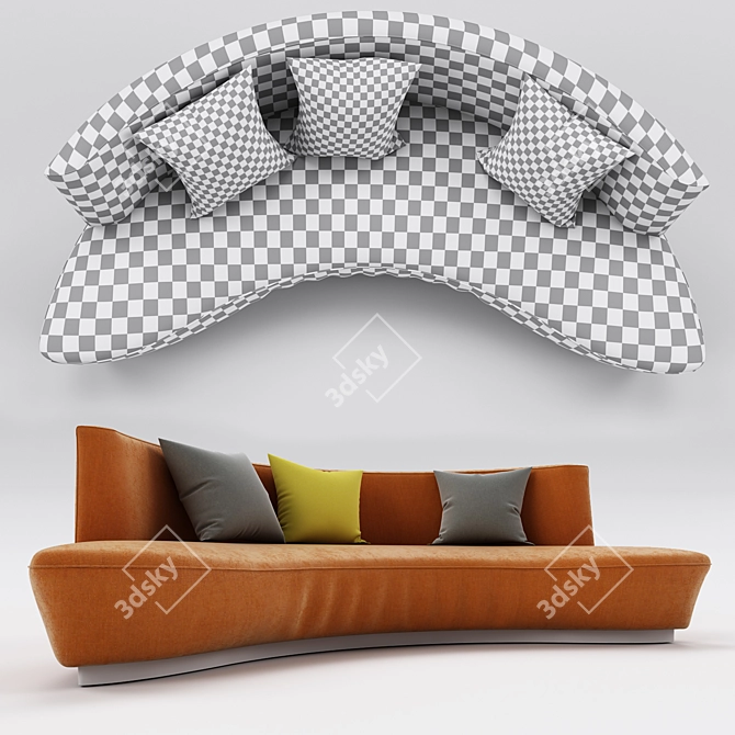 Elegant 3D Sofa Design 3D model image 2