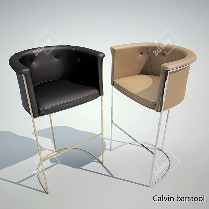 Elegant Calvin Barstool 3D model image 1