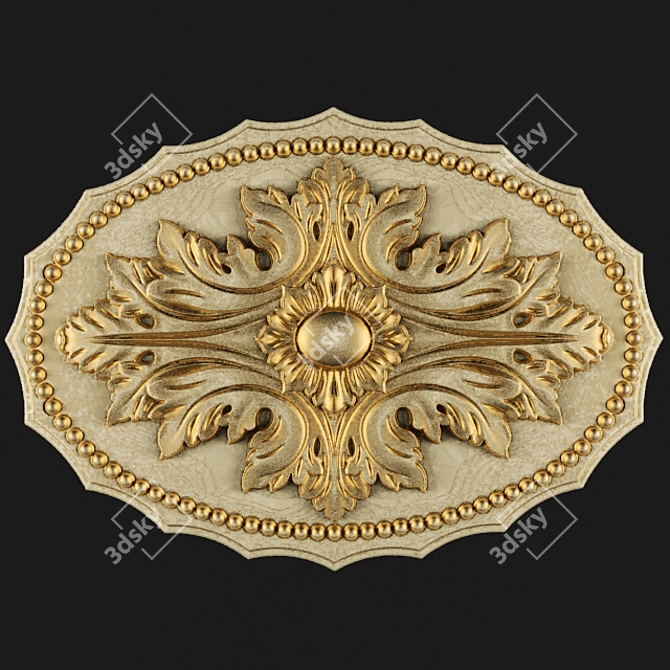 Elegant Stucco Ceiling - Transform Your Space 3D model image 1