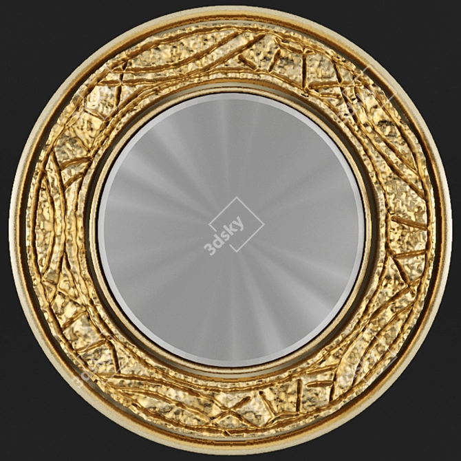 Decorative Carved Mirror 3D model image 1