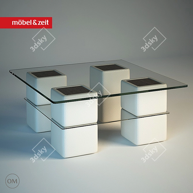 Modern Square Coffee Table Boss 3D model image 1